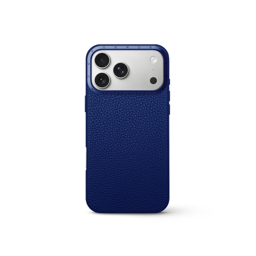 iPhone Case 17 - Full-Grain Leather - Deep Blue